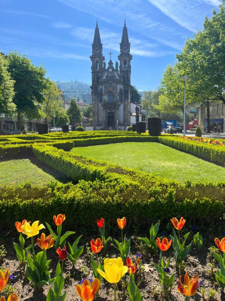 Igreja de Nossa Senhora da Oliveira in Spring, Guimarães, Portugal, photo by Carey On Travels